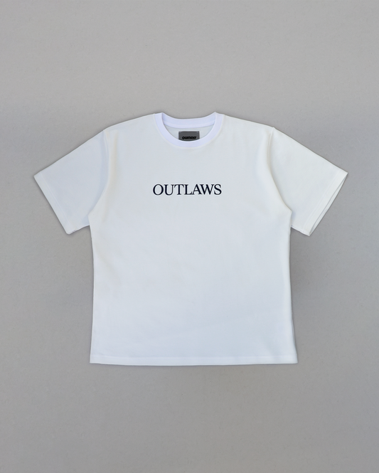 WHITE ‘OUTLAWS’ TEE