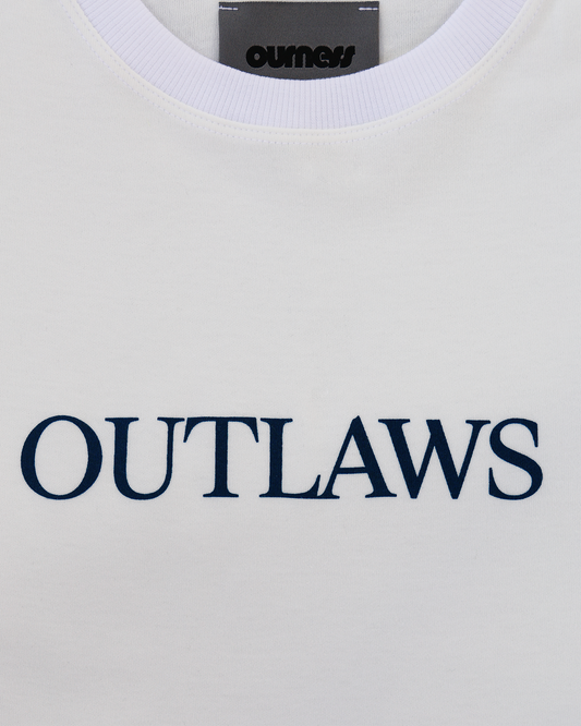WHITE ‘OUTLAWS’ TEE
